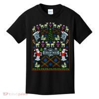 Retro Robot Ugly Christmas Sweater Kids T-Shirt thumb 0