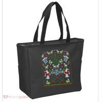 Retro Robot Ugly Christmas Sweater Tote Bag thumb 2