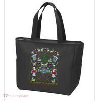 Retro Robot Ugly Christmas Sweater Tote Bag thumb 3