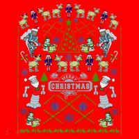 Retro Robot Ugly Christmas Sweater Santa Hat thumb 1