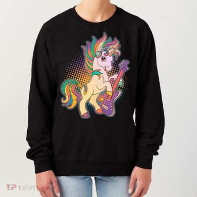 Retro Rocker Rainbow Unicorn Women's Sweatshirt