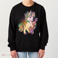 Retro Rocker Rainbow Unicorn Women's Sweatshirt thumb 0