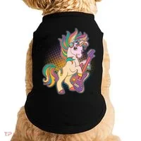 Retro Rocker Rainbow Unicorn Doggie Tank thumb 0