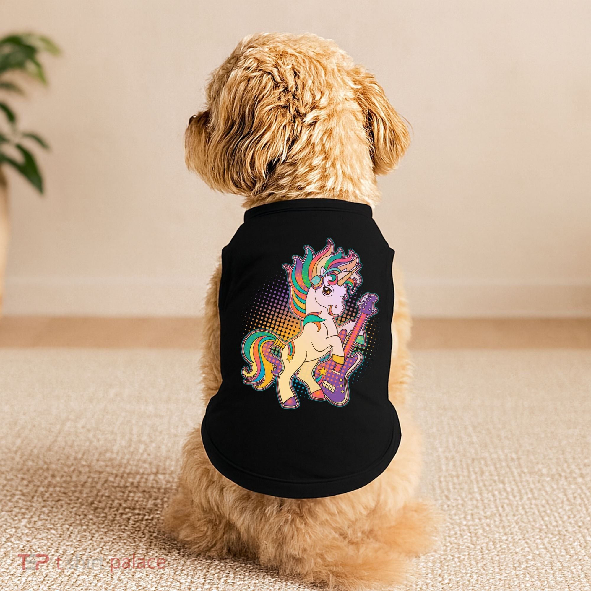 Retro Rocker Rainbow Unicorn Doggie Tank