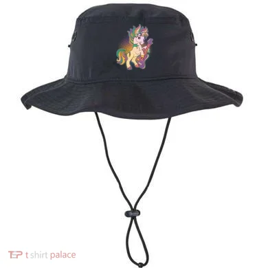 Retro Rocker Rainbow Unicorn Bucket Hat