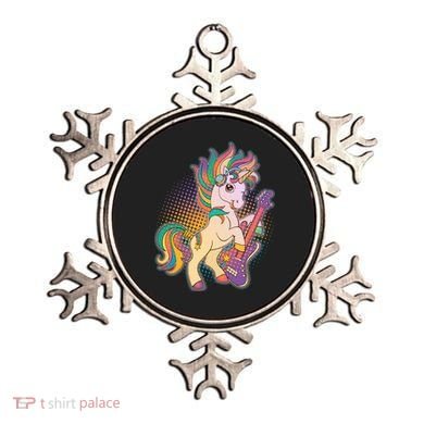 Retro Rocker Rainbow Unicorn Ornament