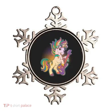 Retro Rocker Rainbow Unicorn Ornament