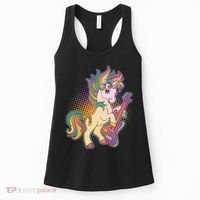 Retro Rocker Rainbow Unicorn Women's Tank Top thumb 0