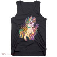 Retro Rocker Rainbow Unicorn Tank Top thumb 0