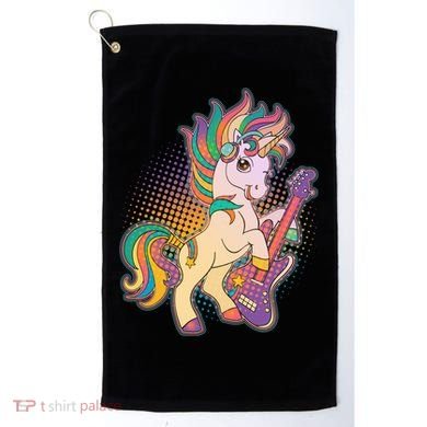 Retro Rocker Rainbow Unicorn Golf Towel