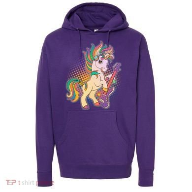 Retro Rocker Rainbow Unicorn Hoodie