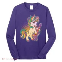 Retro Rocker Rainbow Unicorn Long Sleeve Shirt thumb 0