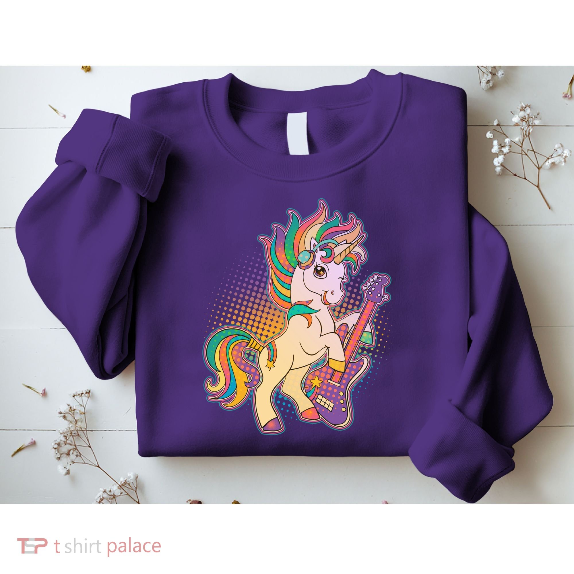 Retro Rocker Rainbow Unicorn Sweatshirt