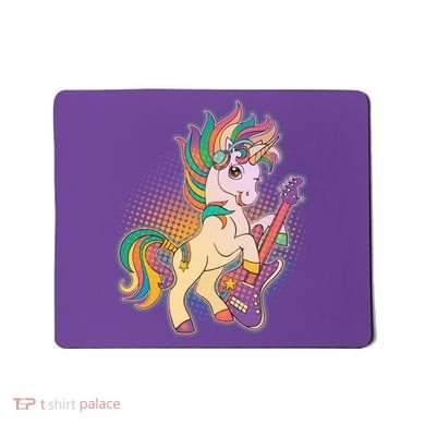 Retro Rocker Rainbow Unicorn Mousepad