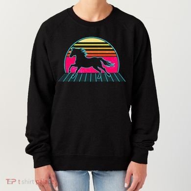 Retro Running Horse Silhouette Women's Sweatshirt