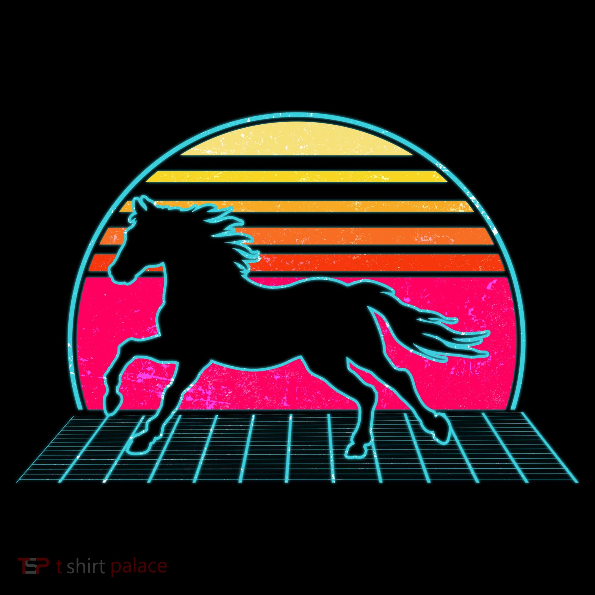 Retro Running Horse Silhouette Coffee Mug