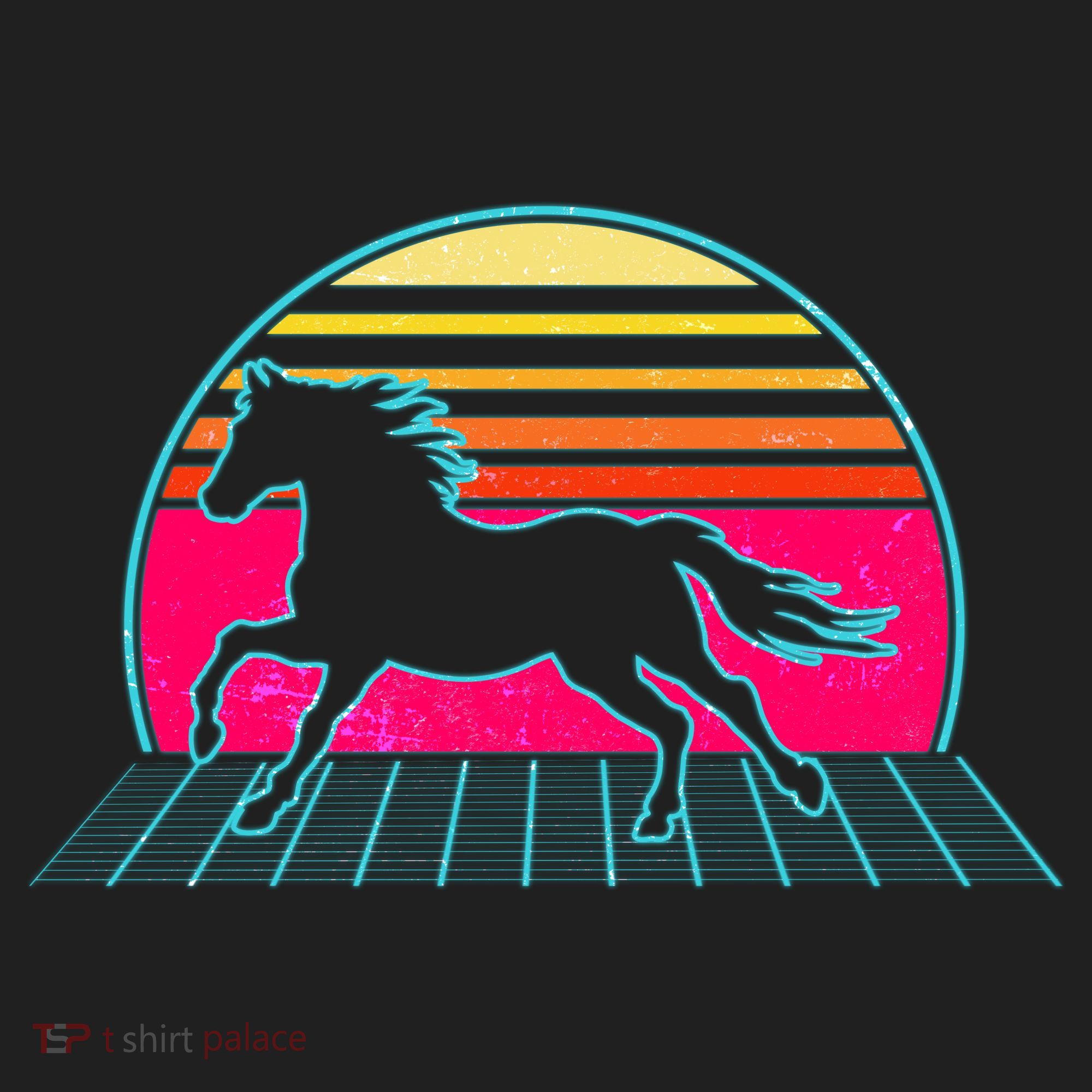 Retro Running Horse Silhouette Beanie
