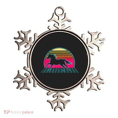 Retro Running Horse Silhouette Ornament