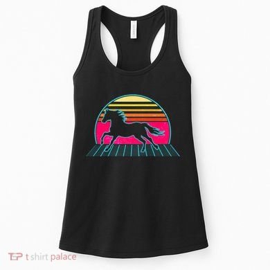 Retro Running Horse Silhouette Women's Tank Top