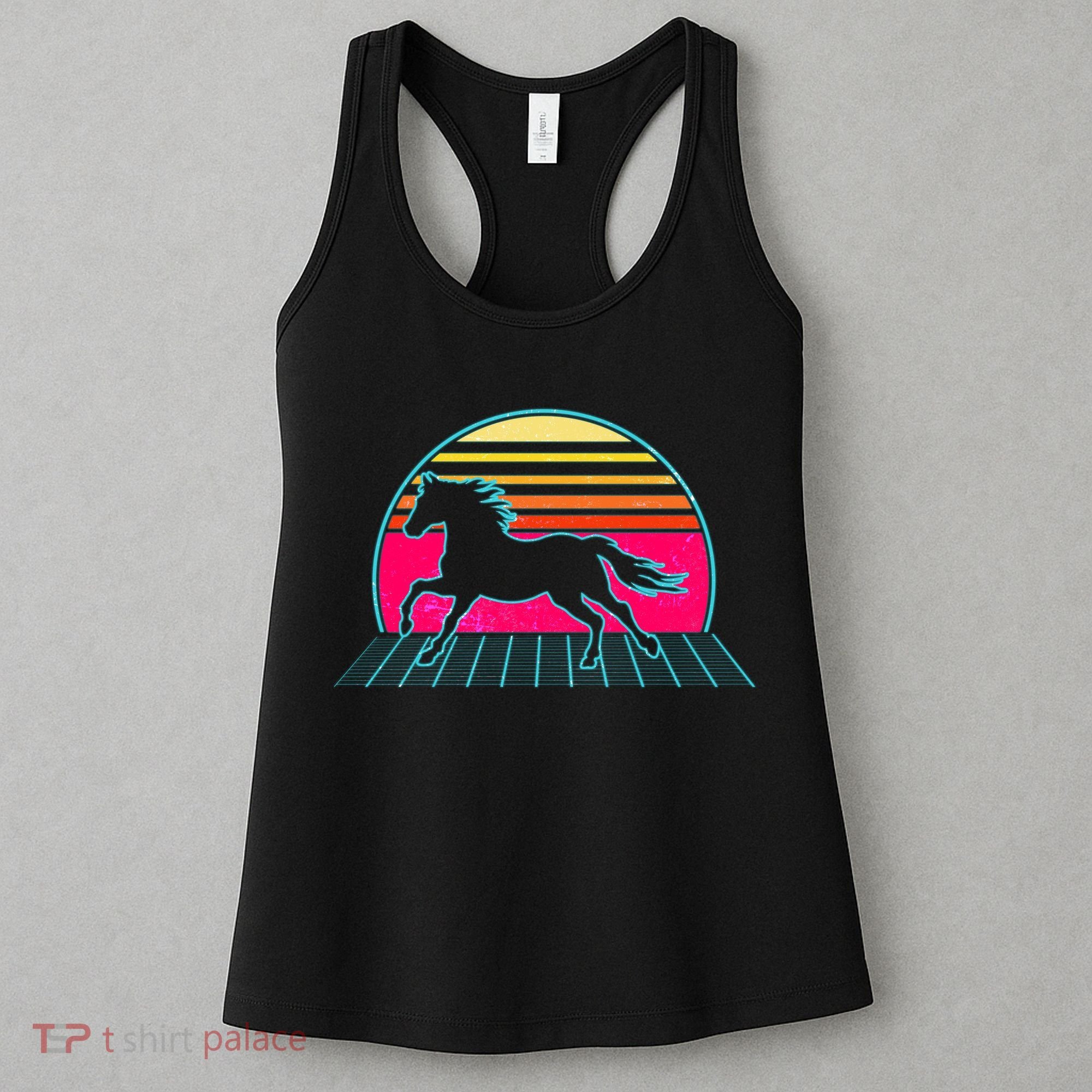 Retro Running Horse Silhouette Women's Tank Top