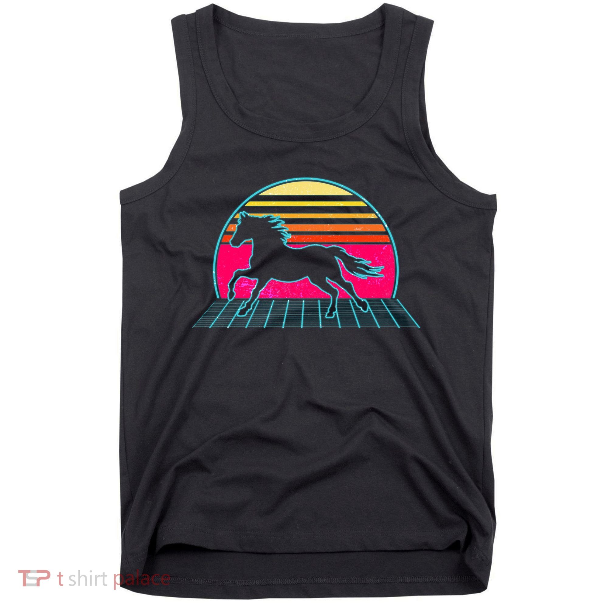Retro Running Horse Silhouette Tank Top