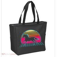 Retro Running Horse Silhouette Tote Bag thumb 2