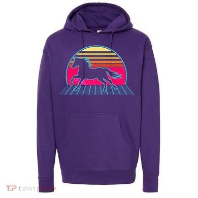 Retro Running Horse Silhouette Hoodie