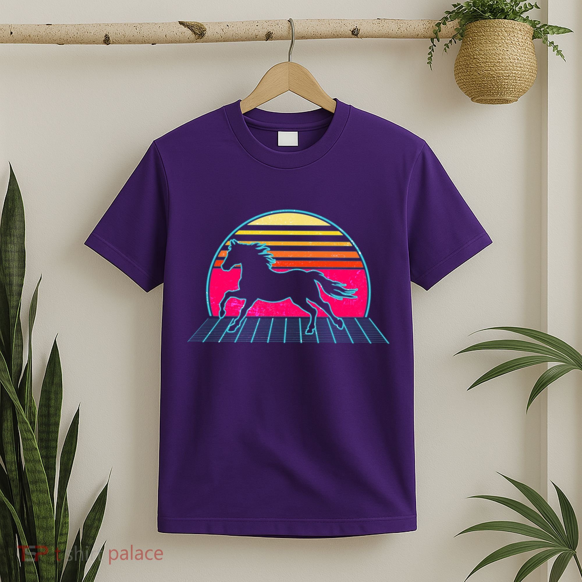 Retro Running Horse Silhouette T-Shirt