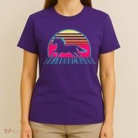 Retro Running Horse Silhouette T-Shirt thumb 4