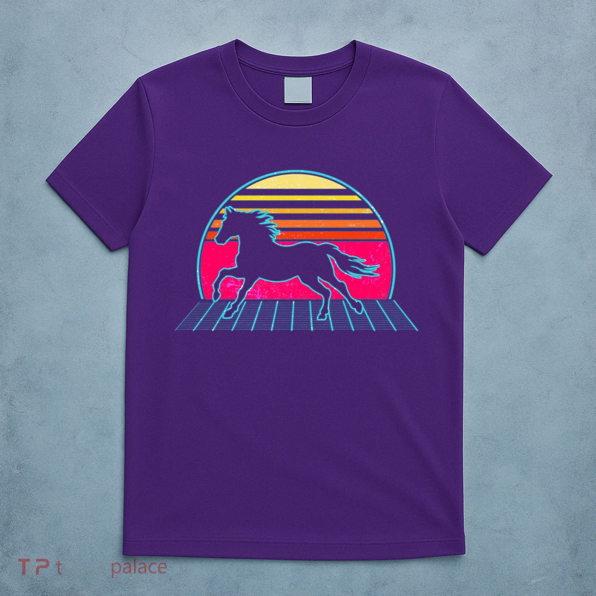 Retro Running Horse Silhouette T-Shirt