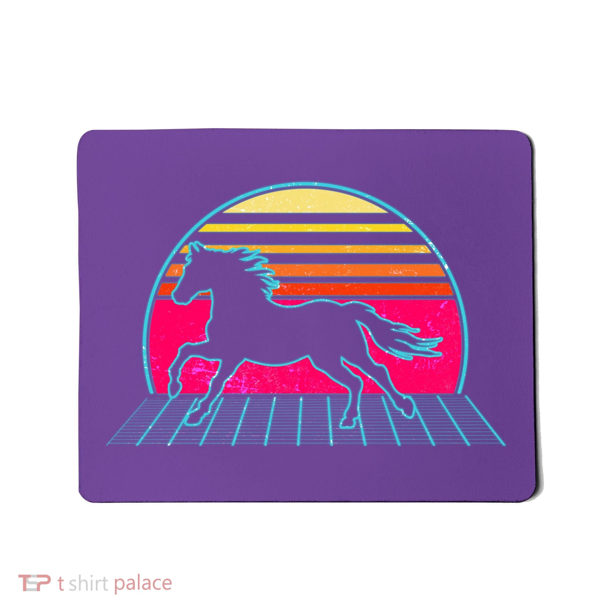 Retro Running Horse Silhouette Mousepad