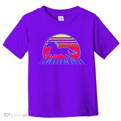 Retro Running Horse Silhouette Toddler T-Shirt