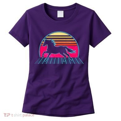 Retro Running Horse Silhouette Women's T-Shirt