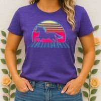 Retro Running Horse Silhouette Women's T-Shirt thumb 2