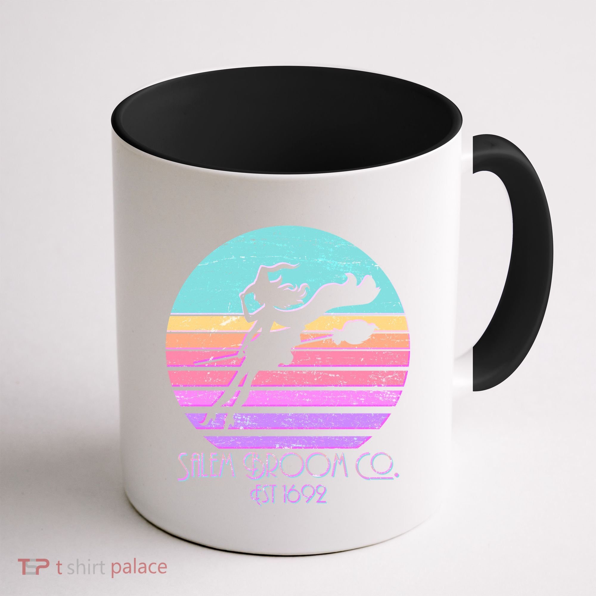 Retro Salem Broom Co. Est 1692 Halloween Coffee Mug