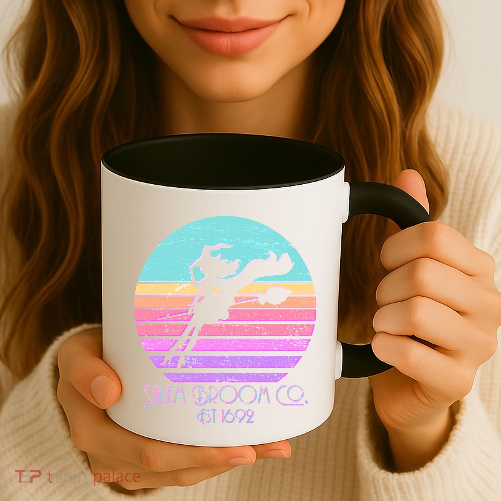 Retro Salem Broom Co. Est 1692 Halloween Coffee Mug