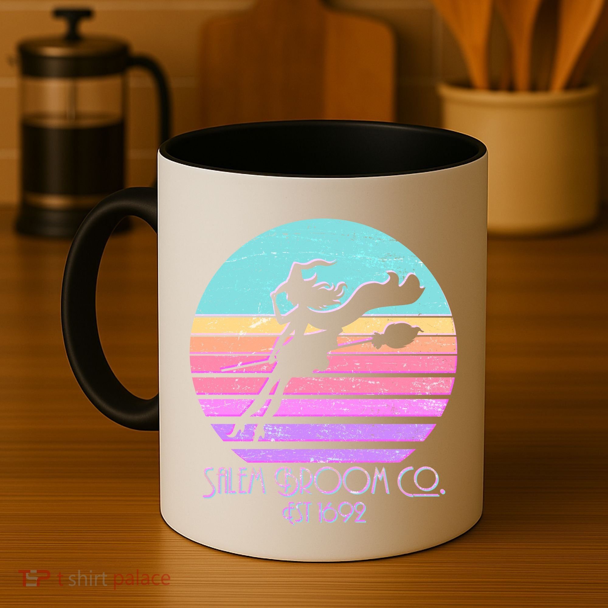 Retro Salem Broom Co. Est 1692 Halloween Coffee Mug