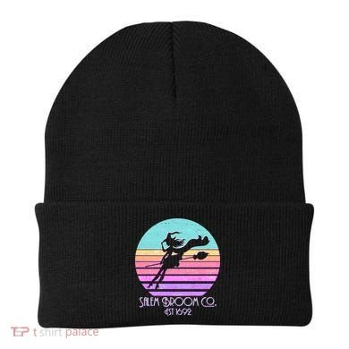 Retro Salem Broom Co. Est 1692 Halloween Beanie