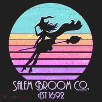Retro Salem Broom Co. Est 1692 Halloween Beanie thumb 2