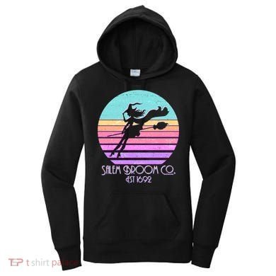 Retro Salem Broom Co. Est 1692 Halloween Women's Hoodie