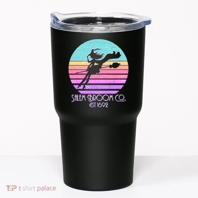 Retro Salem Broom Co. Est 1692 Halloween Tumbler