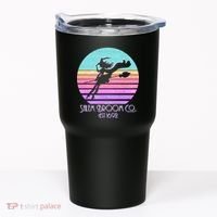 Retro Salem Broom Co. Est 1692 Halloween Tumbler thumb 0