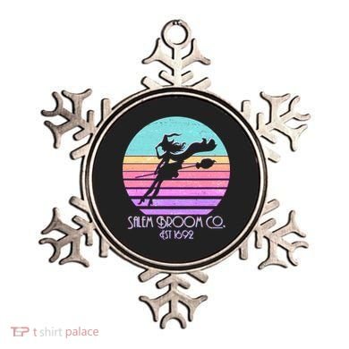 Retro Salem Broom Co. Est 1692 Halloween Ornament