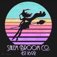 Retro Salem Broom Co. Est 1692 Halloween Ornament thumb 1