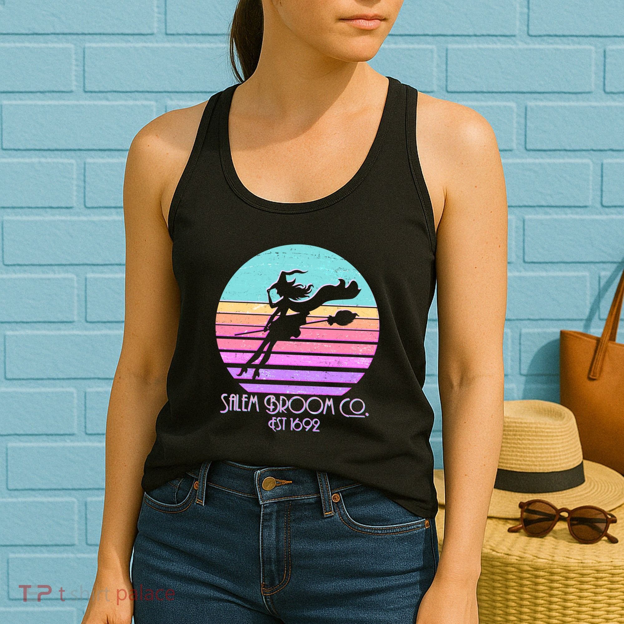 Retro Salem Broom Co. Est 1692 Halloween Women's Tank Top