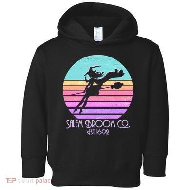 Retro Salem Broom Co. Est 1692 Halloween Toddler Hoodie