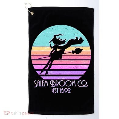 Retro Salem Broom Co. Est 1692 Halloween Golf Towel