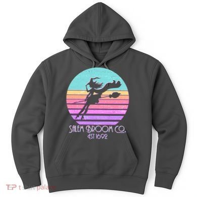 Retro Salem Broom Co. Est 1692 Halloween Hoodie