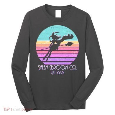 Retro Salem Broom Co. Est 1692 Halloween Long Sleeve Shirt
