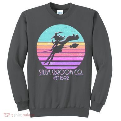 Retro Salem Broom Co. Est 1692 Halloween Sweatshirt